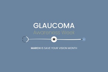 Vector illustration of a Background for World Glaucoma Day. Glaucoma awareness week background. March is save your vision month