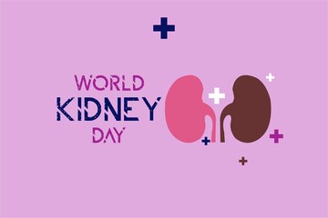 World kidney day vector design. Healthcare poster, banner.kidney logo 