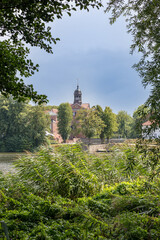 View of the Castle Eutin through Hedges and Trees, Germany, Europe