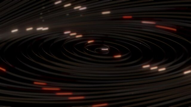 3d render Futuristic centralisation interface orange dof