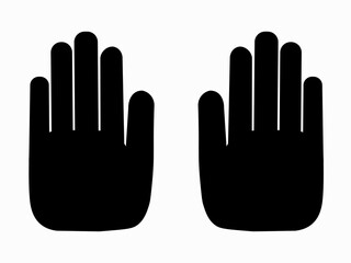 Palms, hands vector icon, filled flat sign, solid pictogram isolated on white, logo illustration