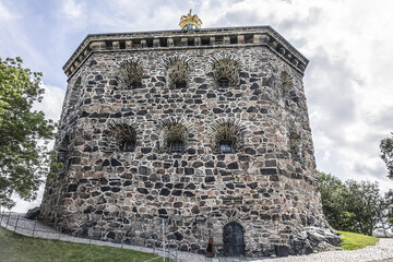 Obraz premium Skansen Kronan (Crown Sconce) - redoubt in the district of Haga of Gothenburg. Skansen Kronan was built in the later half of the 17th century. Gothenburg, Sweden.