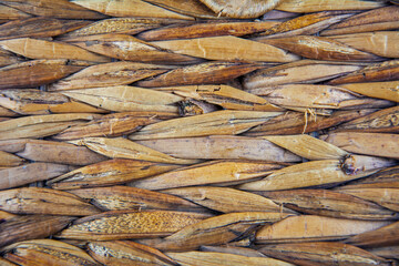 Wicker weave pattern in close-up
