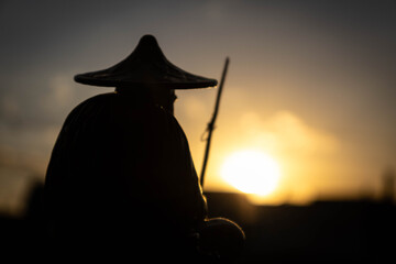 Silhuetas no por do sol