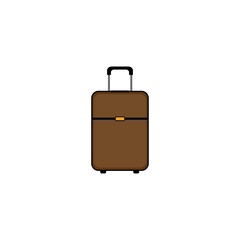suitcase icon logo vector