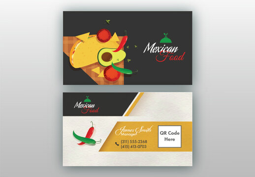 Mexican Restaurant Business Card Set