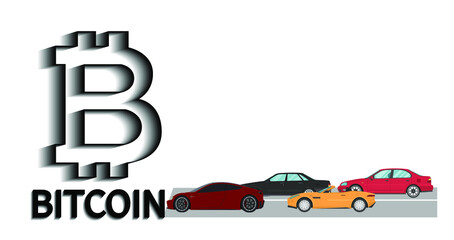 Investment by Elon Musk, Tesla investment, Bitcoin analysis, bitcoin chart, bitcoin graph, bitcoin market fully editable vector icons - obrazy, fototapety, plakaty