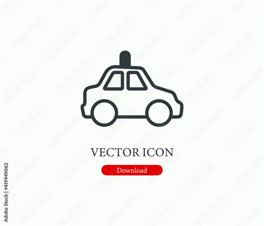 Poster taxi vector icon. editable stroke. linear style sign for use on web design and mobile apps, logo. sy