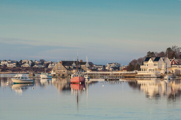 USA, Massachusetts, Cape Ann, Gloucester. Annisquam Harbor winter.