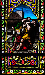 Death of Saint Stephen stain glass