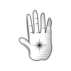 hand astrology sketch