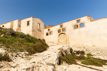 Old Ruins of The Tonnara di Santa Panagia (Tuna Fishery) In Syracuse, Sicily – Italy.