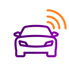 connected car smart driving icon