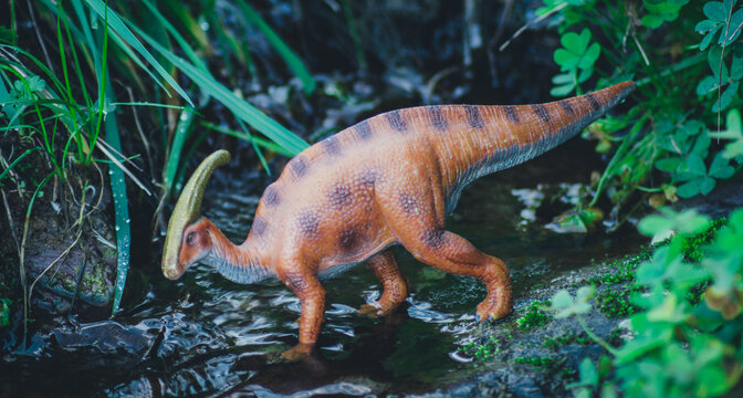 parasaurolophus para publicaciones sobre paleontolog&iacute;a ideal para ni&ntilde;os.