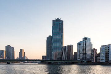 Naklejka premium (東京都ｰ都市風景)新川周辺の夕景５