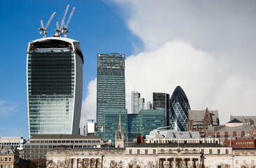 Rascacielos que destacan en el distrito financiero de Londres