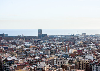 Obraz premium Vista panorámica de la ciudad de Barcelona, España