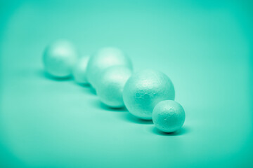 Abstract background with polystyrene balls