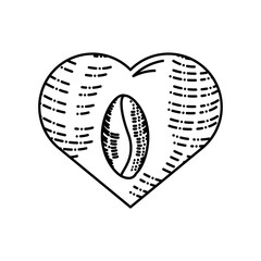 seed coffee heart