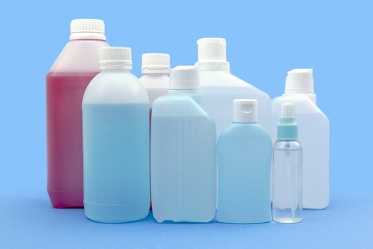 In stock Set of different Sterillium antibacterial medical plastic bottles of virugard hand sanitizer cleaning procucts. Disinfectant bottles Fill for sanitizer dispenser.