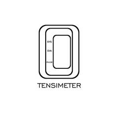 Minimalist design vector tensimeter on white background