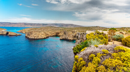 The Blue Lagoon on Comino Island, Malta Gozo.
