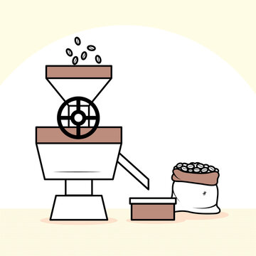 coffee pulper illustration