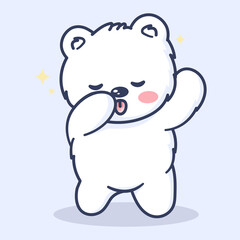 polar bear logo brand, polar bear vector logo, polar bear sticking out tongue, Illustrator logo