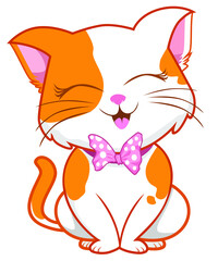 Cat cartoon mascot in vector