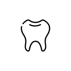 Tooth thin icon in trendy flat style isolated on white background. Symbol for your web site design, logo, app, UI. Vector illustration, EPS