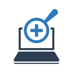 Obraz premium Online doctor search icon