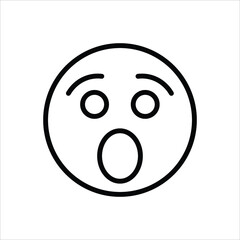 Black line icon for shock