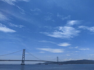 Fototapeta na wymiar 明石海峡大橋(神戸・西舞子からの風景)