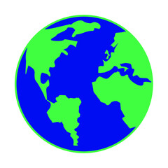 Earth symbol, Travel icon, vector