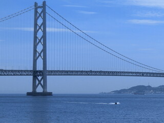 Fototapeta na wymiar 明石海峡大橋(神戸・西舞子からの風景)