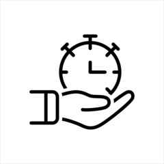 Black line icon for is begin