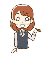 制服の女子社員