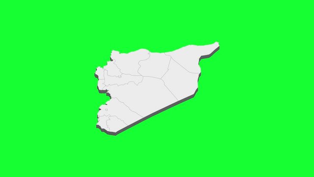 3D map illustration of Syria