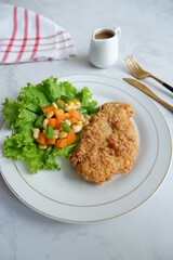 chicken steak in a plate 