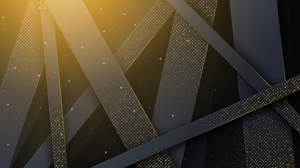 Abstract background with luxury gold trim.