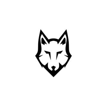 Vector illustration of wolf head icon