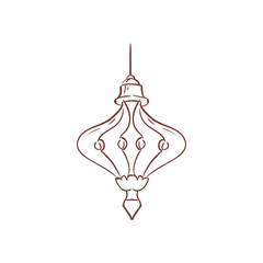 Isolated decorated lamp