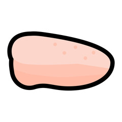 シンプルでかわいい鶏肉のイラスト