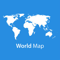 Fototapeta na wymiar Illustration vector graphic of world map on blue background