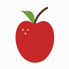 Apple vector icon. Stylish isolated apple fruit illustration in flat style on white background