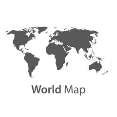 Fototapeta na wymiar Illustration vector graphic of world map on white background