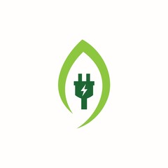 Fototapeta premium Green Power Energy Logo Design Template