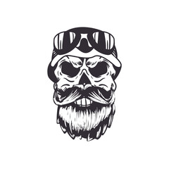 skull with beard