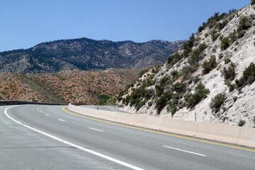 On the road between Lake Tahoe and Carson City, Nevada, Usa