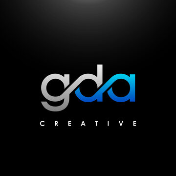 GDA Letter Initial Logo Design Template Vector Illustration